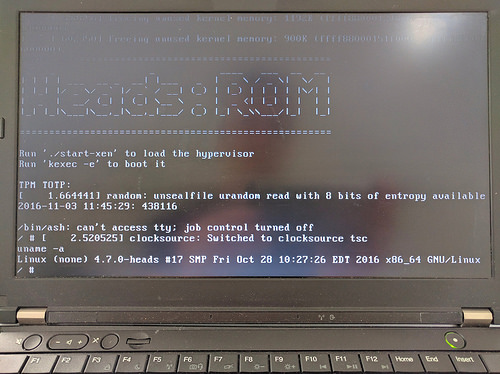 Heads booting on an x230